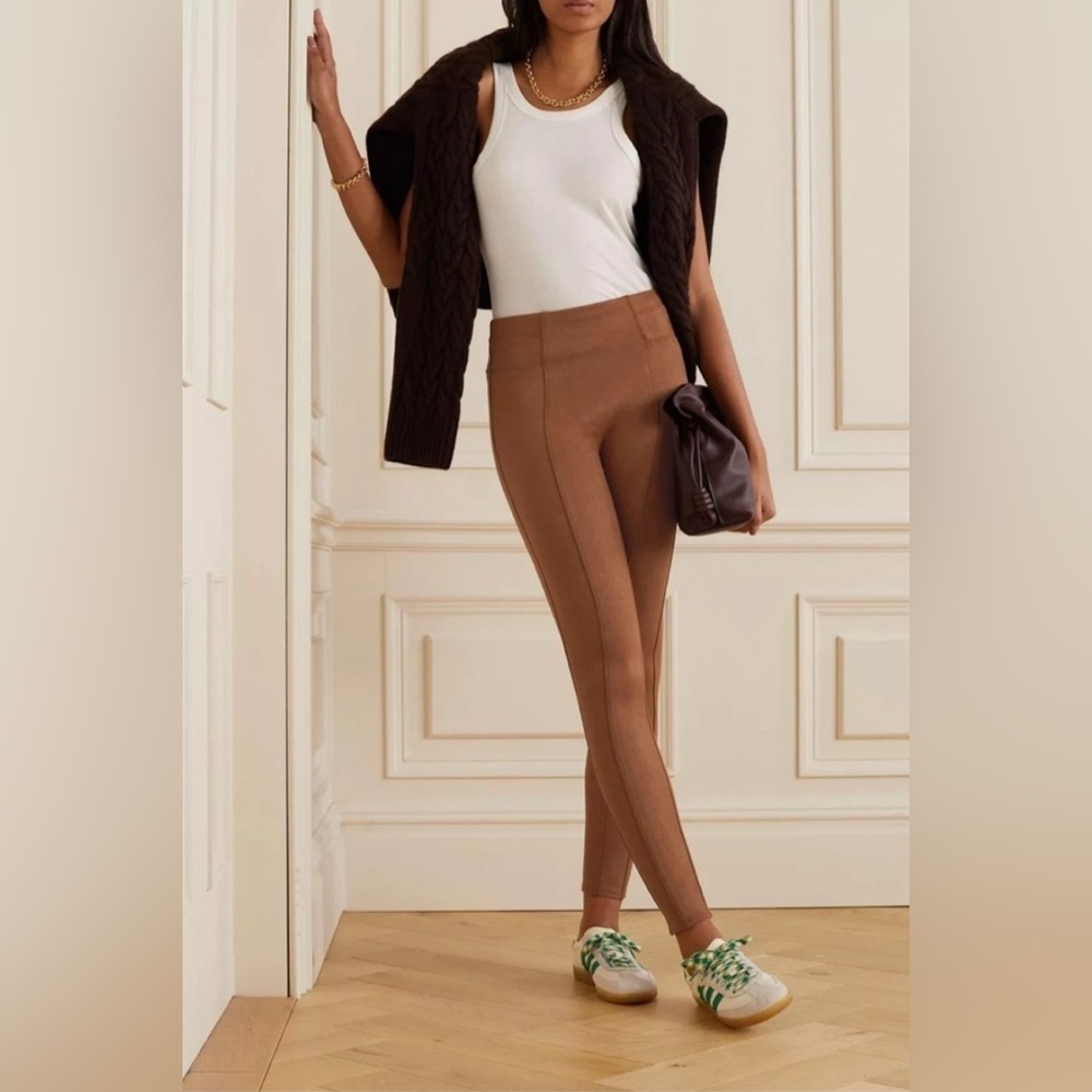 SPANX High Waist Faux Suede Leggings, Size M